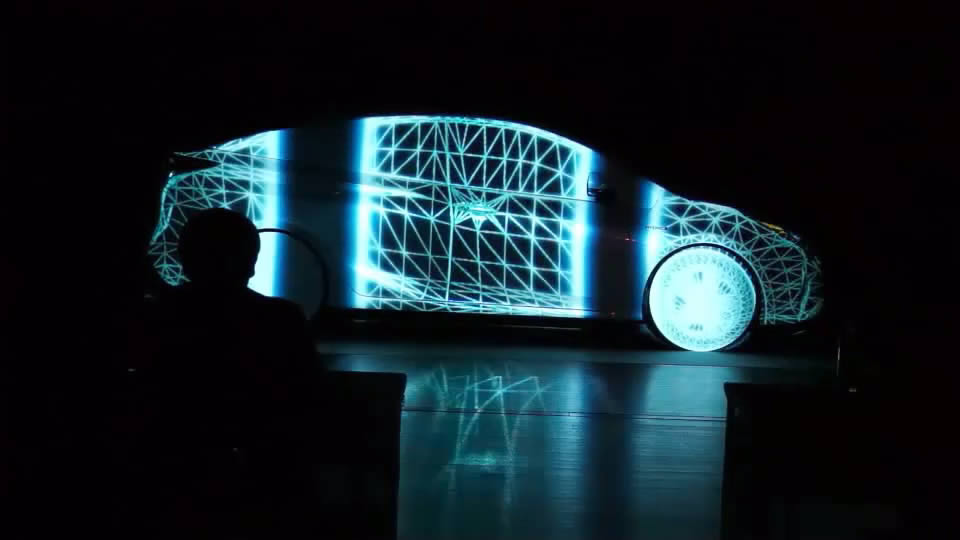 富山トヨタ5社合同新型プリウス発表会・プロジェクシッョンマッピン